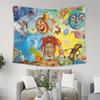 VIKAMA Surreal Fantasy Decorative Tapestry Cartoon Psychedelic Living Room Bedroom  Gaming Room Background Decor
