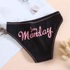 Female Spring and Summer Pure Cotton English Letter Print Low Waist Briefs