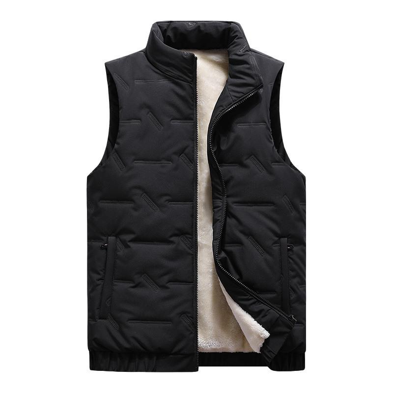 Autumn and Winter Light Down Jacket Warm Vest Men's Loose Short Back Vest Jacket