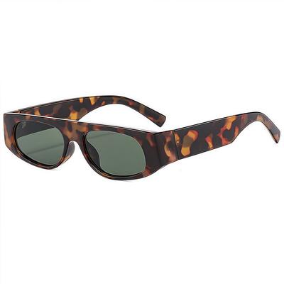 Luxury Retro Rectangular Leopard Print Women Sunglasses  Brand Design Candy Color Trend Casual Outdoor Men Sunglasses Uv400