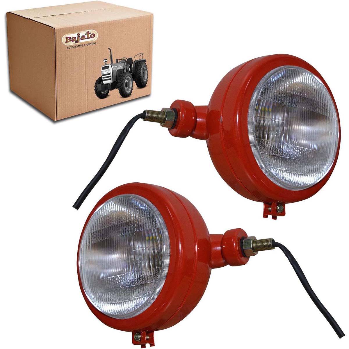 

APSMOTIV Красные фары в сборе с лампами 12 В, совместимые с David Brown 700 800 900 1200 1400, Massey Ferguson 35 35X 65 765 красный