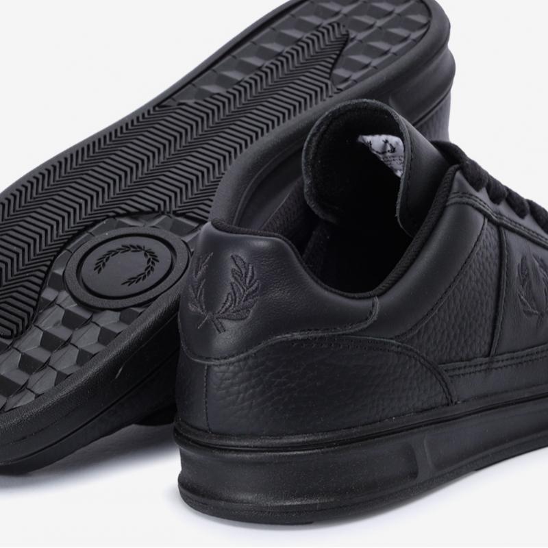 Fred Perry Men S Thick Lace Point Leather SneakerS B440 Textured Leather