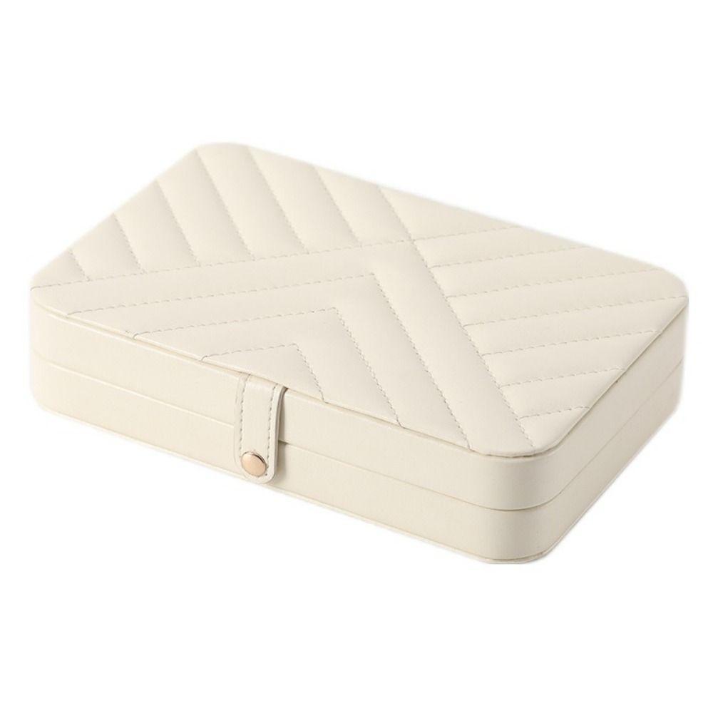 PU Jewelry Storage Box Large Capacity Necklace Storage Case Jewelry  Display Case  Women Gift
