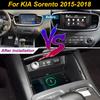 2 Din для KIA Sorento 2015-2018 Автомобільний бездротовий зарядний пристрій для мобільного телефону Консоль для зберігання 18 В iPhone швидка зарядка тримач-платформа