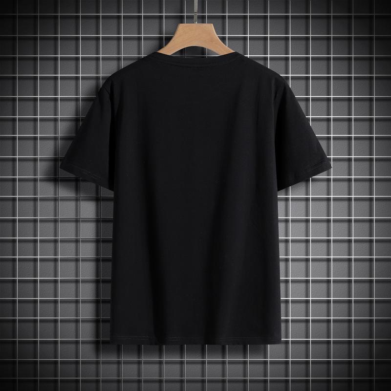 9XL tričko z čisté bavlny pánské volné velký kulatý výstřih Jednobarevné sportovní spodní část s krátkým rukávem