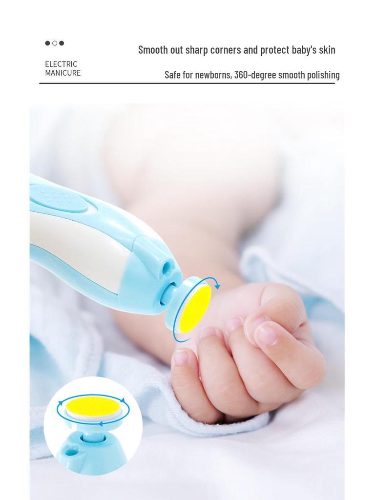 Multifunctional Baby Electric Nail File & Anti-Scratch Clippers Set