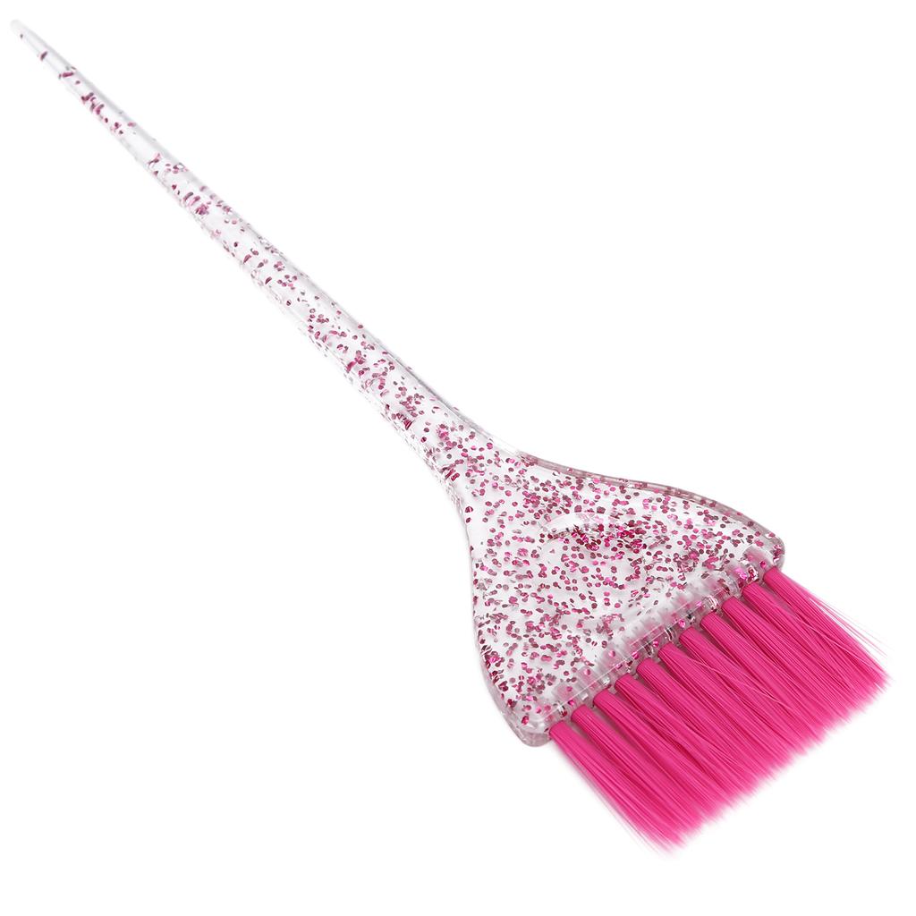 Glitter Handle Hair Dye Brush Exquisite Hair Coloring Dyeing Brush Barber Shop AccessoryPink