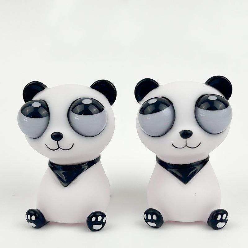 Cute Eye Popping Panda Squishy Fidget Toys Animals Stress Relief Balls Decompression Sensory Squeeze For Adult Kids Holiday Gift