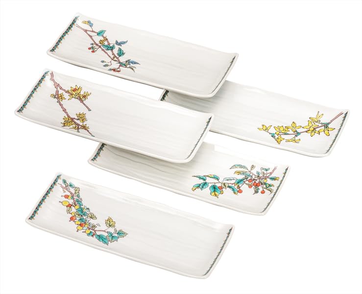 Kutani ware Iwataya, set of 9-inch plates, assorted fruit designs, K9-100
