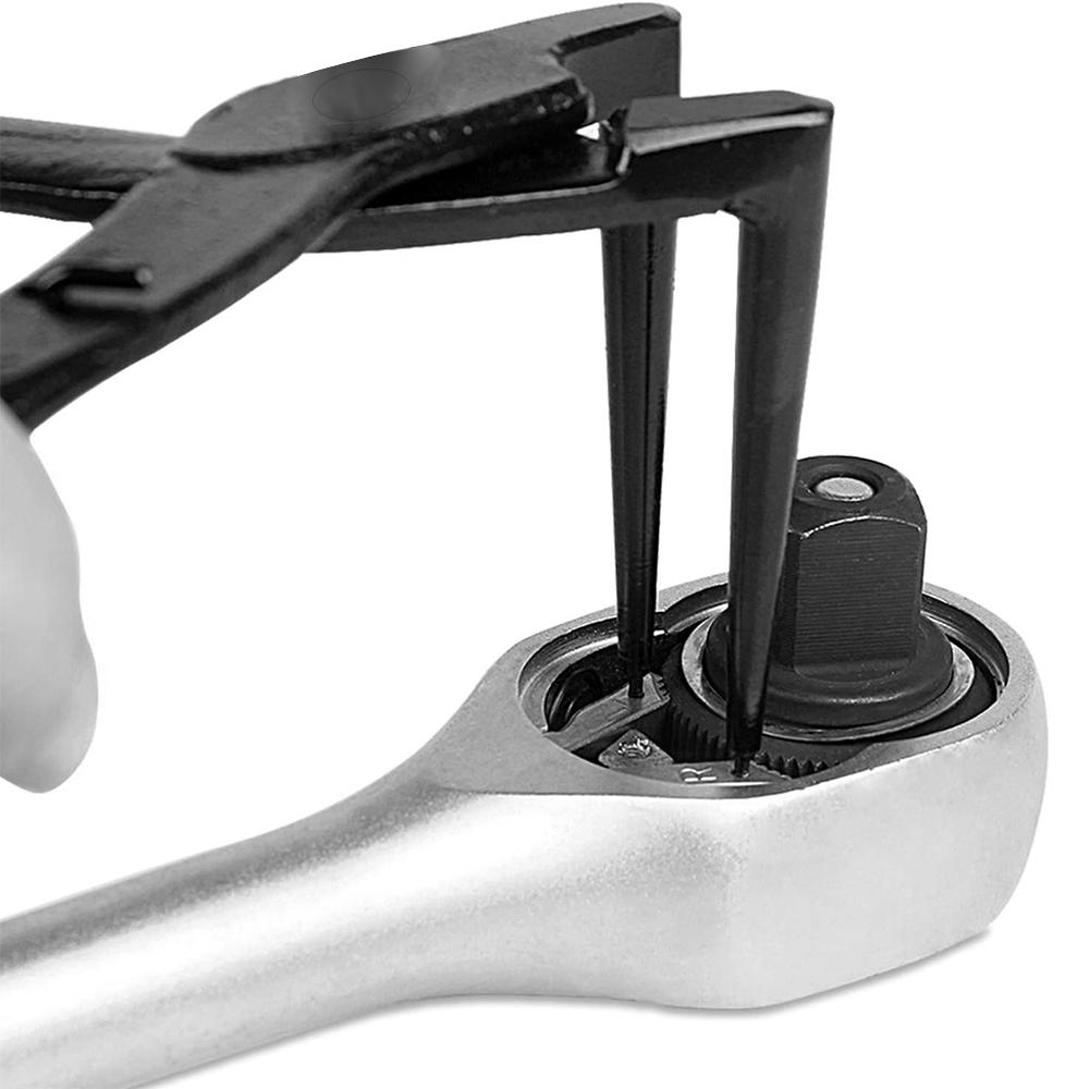 90 Degrees Bending Pliers Snap-Ring Pliers Heavy-duty Cylinder Internal Ring Remover Long Nose 90° Bent