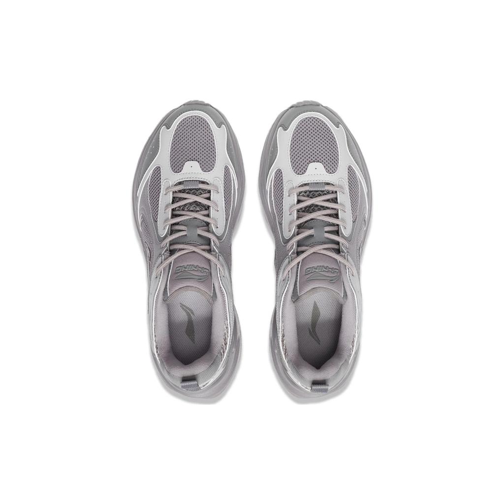 Li Ning Rebound Trend Shock Absorbing Breathable Low Top Running Shoes Men sneaker Gray ARLS013-6
