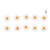 10Pcs 1:12 Dollhouse Miniature  Resin Simulation Food Fried Eggs Poached Egg