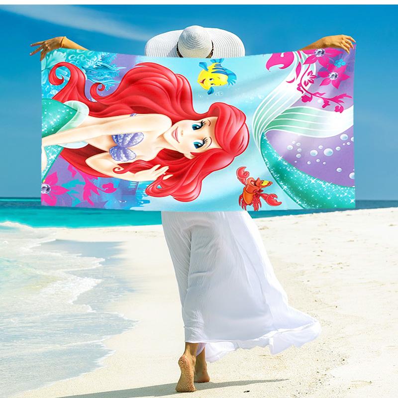 1pc Underwater Mermaid Adventure beach towel,quick drying absorbent beach towel,outdoor sports swimming beach towel,Soft and comfortable Y72857