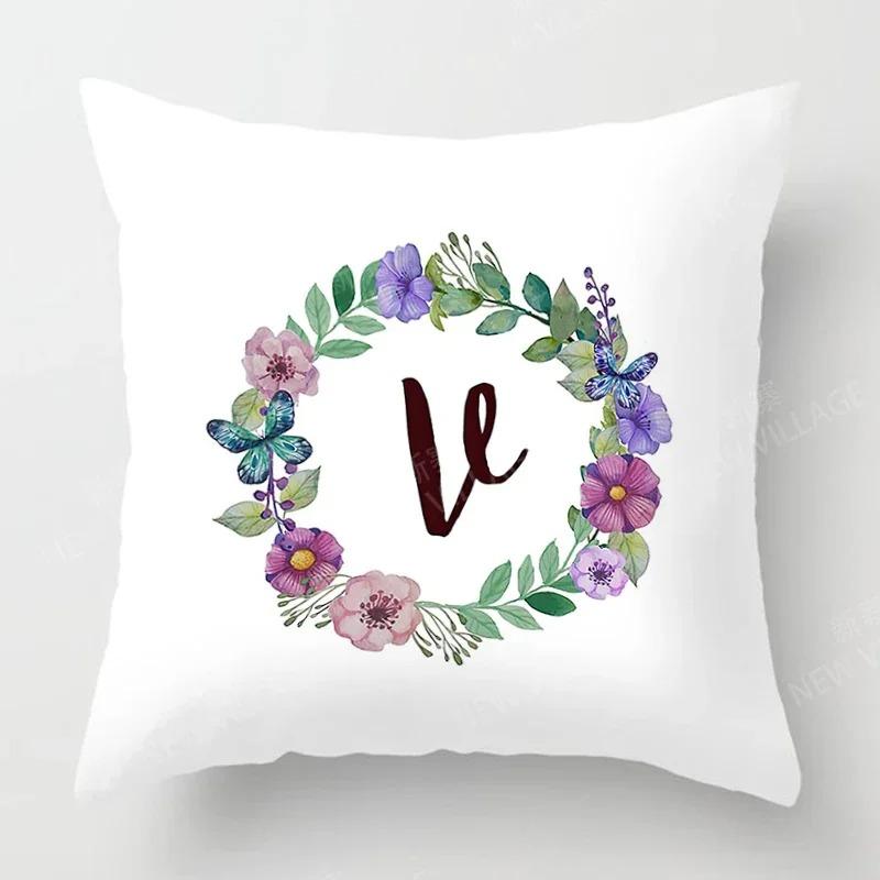 Home Decor Letter Pattern Pillowcase Bedroom Living Room Sofa Cushion Cover