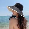 Soft Double-sided Wear Fisherman's Hat Broad-edged Bucket Hat Portable Women Sun Hat  Beach