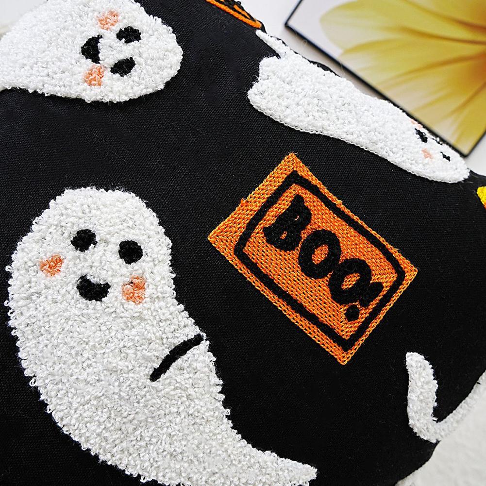 Halloween Pillowcases Ghost Throw Pillow Covers Cute Ghost Pattern Cushion Covers Ghost Throw Pillowcase for Home Sofa Decor