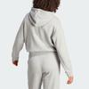 Adidas Solid Color Sports Casual Hoodie Women Hoodies Medium-Heather-Gray IU3176