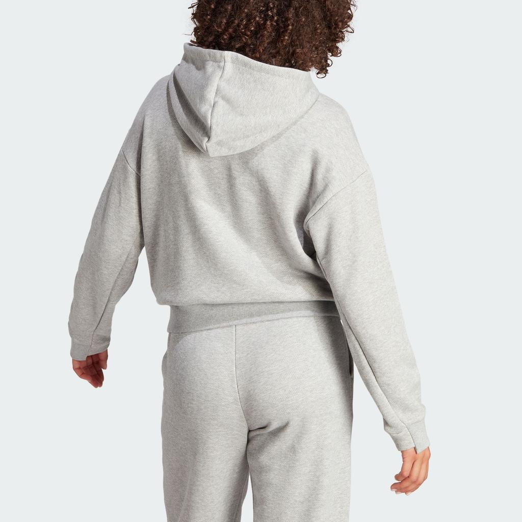 Adidas Solid Color Sports Casual Hoodie Women Hoodies Medium-Heather-Gray IU3176