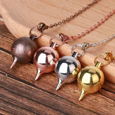 Reiki Metal Pendulum for Dowsing Divination Pendulums Brass Copper Ball Cone Pointed Healing Spiritual Pendant Jewelry Tool 2026
