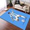 Soccer Player in Action Patterned carpet, suitable as a non slip play mat for the living room and bedroom sofa