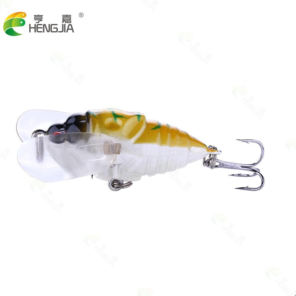 8Bionic Cicada Lure Hook Bait4CM6GFloating Water Freshwater Fishing Bait Fishing Gear Fishing Supplies