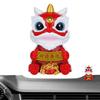 Lucky Lions Dance Solar Car Decoration Traditional Festival Dashboards Ornament Easy Installation For Home And Vehicle