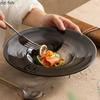 Glass Straw Hat Plate Dining Plates Fruit Dish Salad Bowl Pasta Dish Dessert Bowl Sashimi Plate Serving Plates Dim Sum Dishes