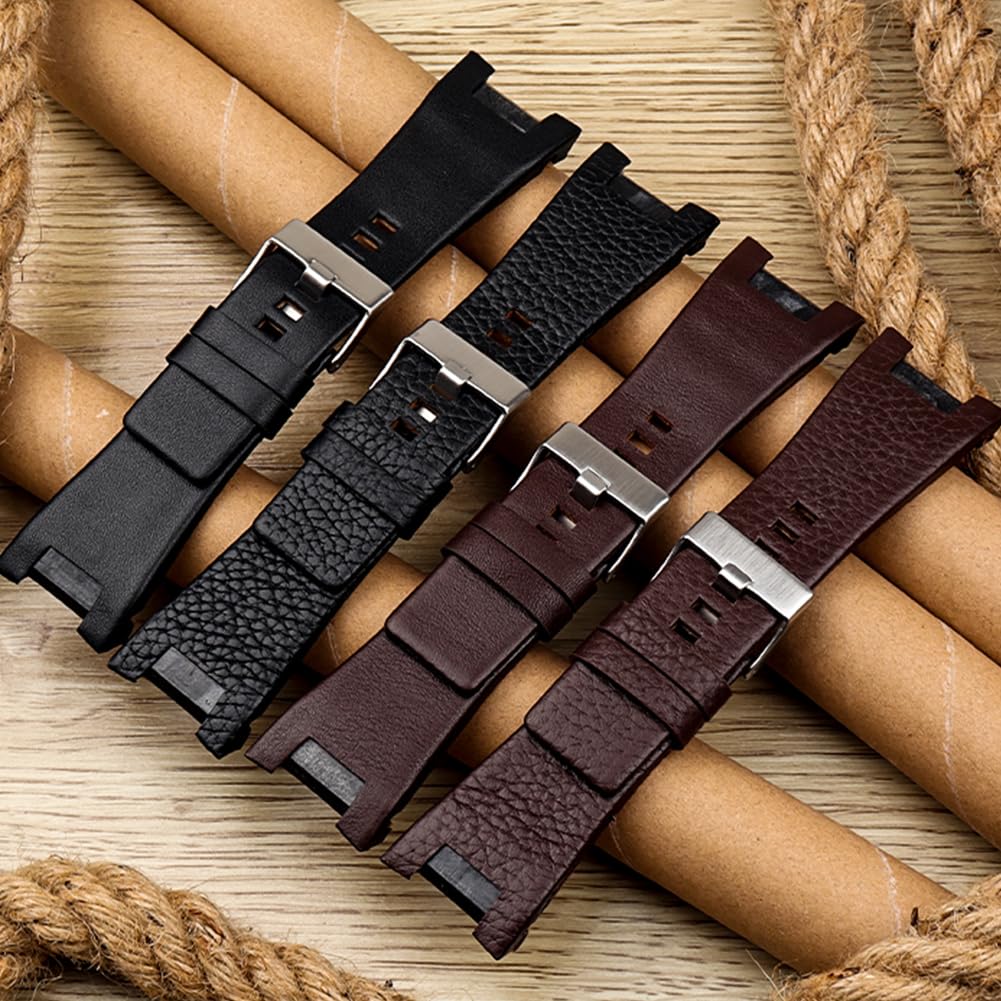 Sibehill Diesel Uhrenarmband, 32mm x 17mm, Echtes Leder Uhrenarmband [Inklusive 3 Federstegen, Federstegwerkzeug und Box]