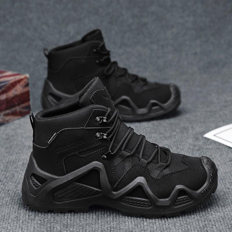 Stivali Sportivi da Esterno Stivali da Combattimento Stivali da Allenamento Casual Scarpe da Escursionismo Traspiranti per Uomo