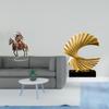 Home Knight Desk Sign Acrylic Ornament Wave Sculpture Abstract Statue Modern Shelf