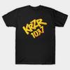 T-shirt Homme Noir Imprimé Krzr 103.7 Hard Rock Et Metal Impression Papier de Transfert Sans Découpe Coton T-shirt
