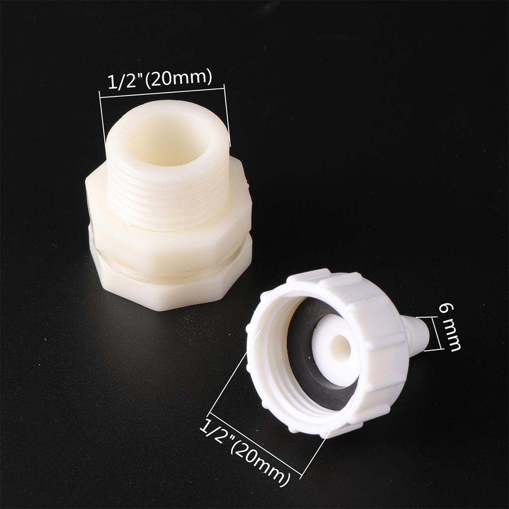 1/2" Female Thread To 4/6/8/10/12/14/16/20mm Barbed Straight Connectors 1/2" Male Thread Water Tank Joints Water Supply Adapters