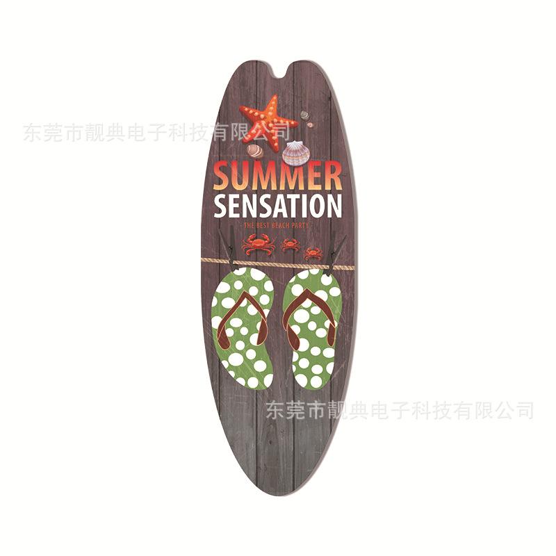 Summer Beach Ocean Themed Casual Decor Surfboard Wooden Bar Home Walls Vintage Decorated Wooden Boards