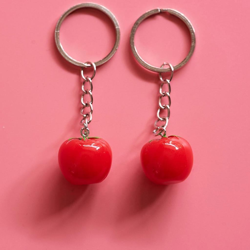Portachiavi Ciondolo Pomodoro Creativo Simulazione Portachiavi in Resina Accessori Zaino Portachiavi Auto Gioiello Regalo per Donne Ragazze