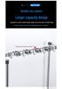 Stainless Steel Movable Mop and Broom Storage Rack for Commercial Hotel Linen Cart.
