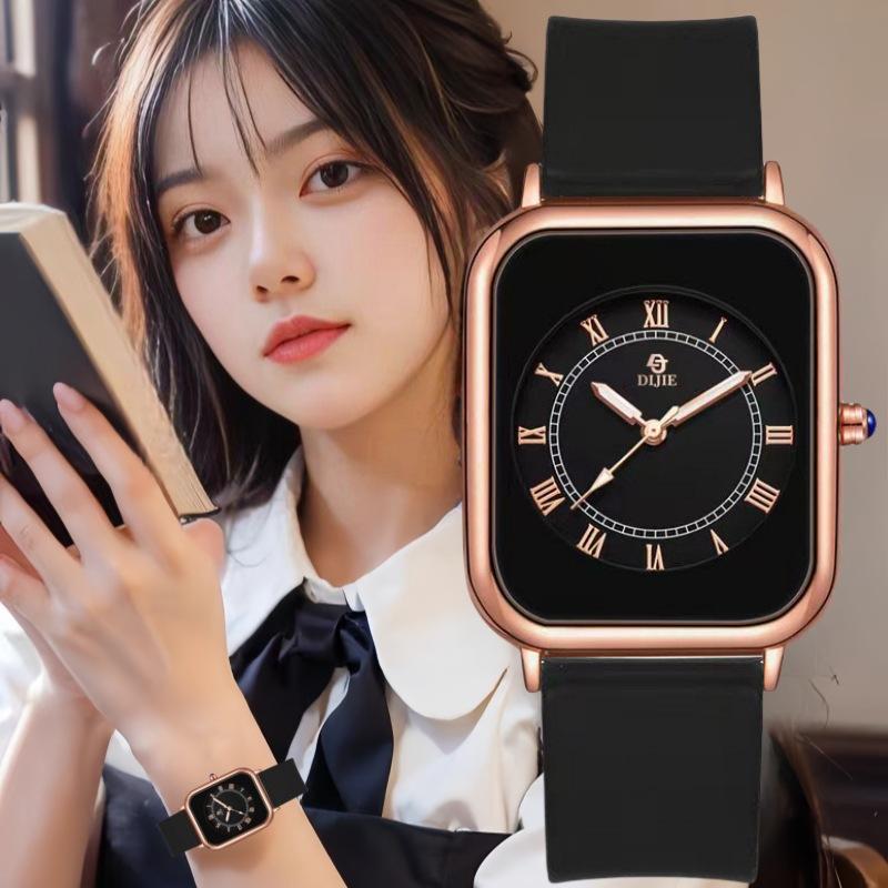 Fashion Temperament Light Luxury Casual Silicone High Value Versatile Couple Women'S Watch Watch
