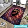 Custom NameCleveland Cavaliers Logo Carpet, Indoor Rug, Chair Rug, Living Rooms, Doormat Made From Polyester Home Decor Birthday Christmas Gifts