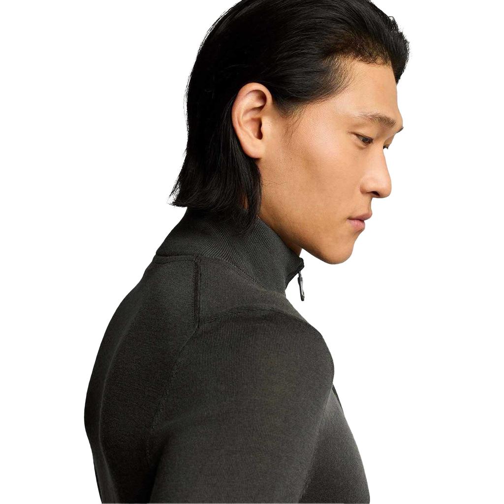 Lyle & Scott Mens Eagle Merino Tonal Quarter Zip Jumper