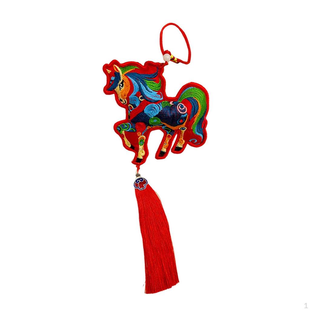 Car Rearview Mirror Decoration, Horse Ornament for Chinese Year, Spring Festival,