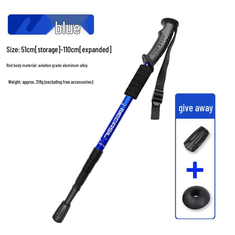 Bastones de Trekking Plegables Telescópicos - Antideslizantes, Ultraligeros para Hombres y Mujeres. Equipo de Senderismo Portátil y Duradero para Exteriores.
