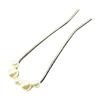 Miaomyao U-Shaped Hairpin, Pearl & Rhinestone Flower Hair Stick for Updos, Bun, Wedding, Party, Kimono, Dress, Yukata - Elegant Silver