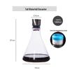 ZISIZ Glass Waterfall Wine Decanter with Handle