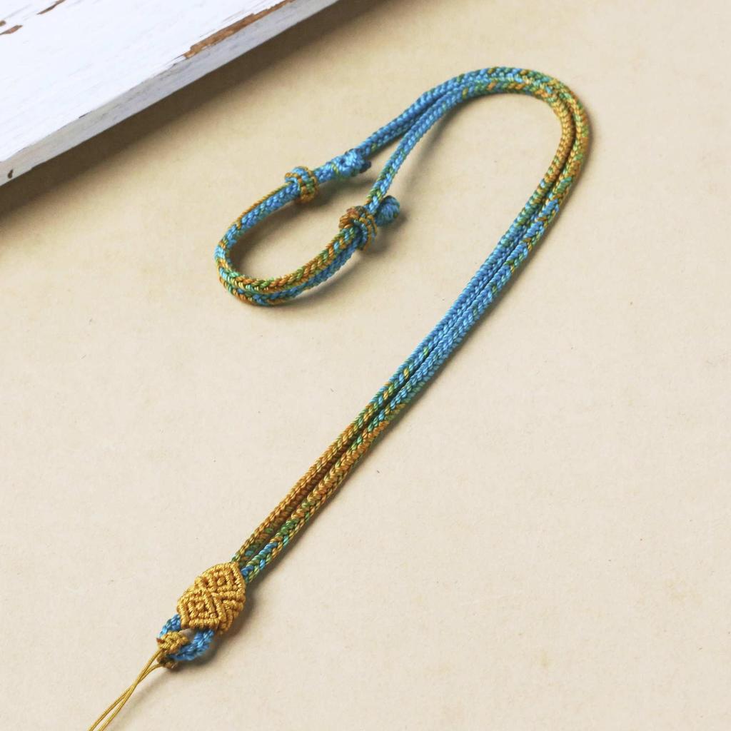 Year of the Snake Prosperity Knot Adjustable Pendant with Finely Braided Eight-Strand Cord