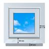 White PVC Window 60x60 Right New 600x600 Mm Tilt-and-Turn Ru Double-Glazed