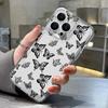 Butterfly Pattern Case For iPhone 17 Pro Max Coque iPhone 16 15 14 13 12 Pro Max 11 Clear TPU Silicone Soft Cover