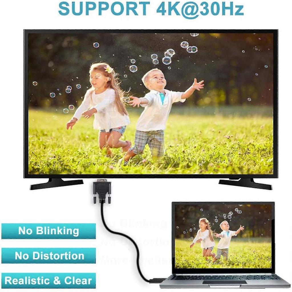 Usb Type C To Dvi Cable Usb Type C To Dvi 24+1 Adapter 4k 30hz (6ft/1.8m) For 3 For 2017/2016 Pro-hy