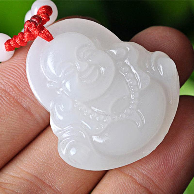 

Pendant Guanyin Laughing Buddha Pixiu Peaceful Buckle Necklace for Men and Women Couples 50CM