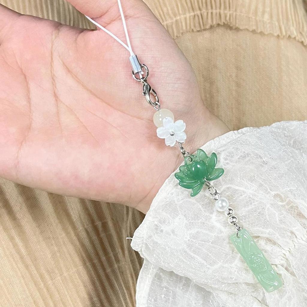 Funkelnder Handy-Anhänger Multifunktionale Blumen-Handykette für Frauen Mädchen Süßer Anhänger für Schlüsselanhänger Tasche