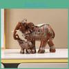 Statue Elephant Resin With Wood Finish For Office Decor And Gifts