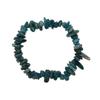 Women's Elastic Crushed Stone Bracelet with Malachite & Yellow Crystal - Street Style
